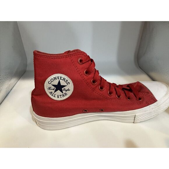Red Converse Chuck Taylor II  All Star HiTop Unisex Big Kid/Ladies Shoes SZ 7-E8 - Picture 5 of 8